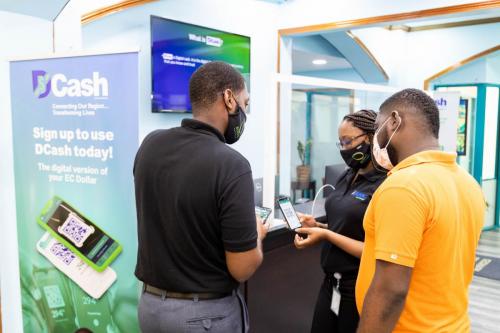 DCash reps walk through with customer